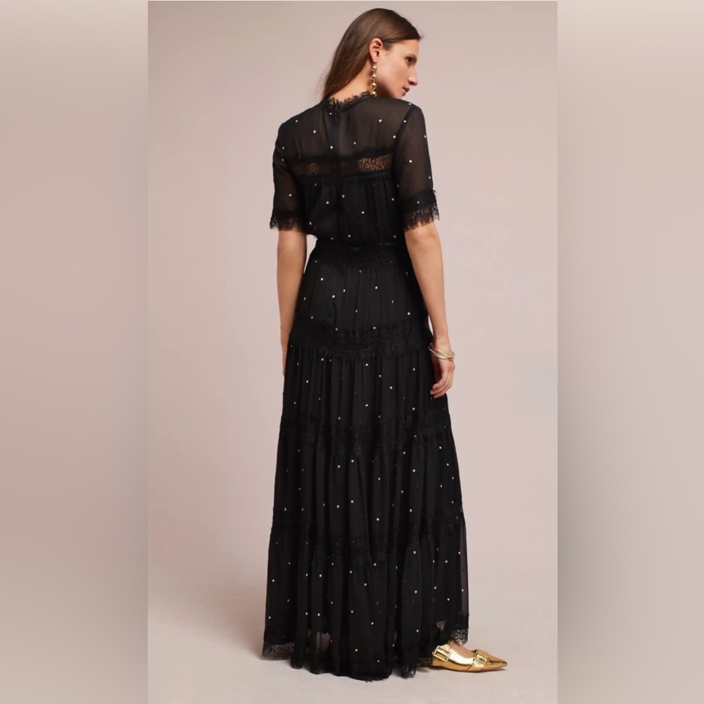 Anthropologie Ranna Grill Brett Embellished Maxi Dress Size 6 - Picture 2 of 6
